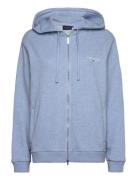 Lexington Clothing Classic Logo Zip Hoodie Blå