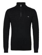 GANT Cotton Cable Half Zip Svart