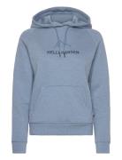 Helly Hansen W F2F Organic Cotton Hoodie Blå