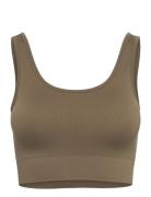 Moonchild Yoga Wear Soft Rib Seamless Crop Top Grön