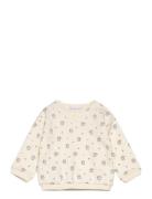 Mango Printed Cotton Sweatshirt Kräm