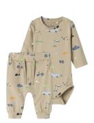 Name It Nbmvroels Ls Body Set W Pant Beige