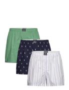 Polo Ralph Lauren Underwear Cotton Boxer 3-Pack Marinblå