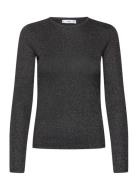 Mango Lurex Knitted T-Shirt Grå