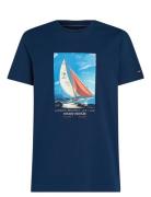 Tommy Hilfiger Hilfiger Color Photo Print Tee Marinblå