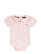 Tommy Hilfiger Essential Pointelle Body Ss Rosa