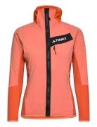 Adidas Terrex Terrex Techrock Hooded Wind Fleece Jacket Orange