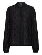 Bubbleroom Long Sleeve Button Blouse Svart