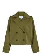 Vila Viaddison L/S Short Trenchcoat Khaki Green