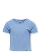 Kids Only Kognella S/S O-Neck Top Noos Jrs Blå