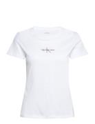 Calvin Klein Jeans Gradient Monologo Slim Tee Vit