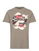 Superdry Vl Tokyo Relaxed Tee Beige