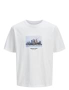 Jack & J S Jorvesterbro Picture Tee Ss Crew Jnr Vit