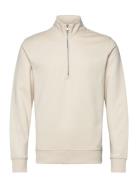 Mango Regular-Fit Zip-Neck Sweatshirt Kräm