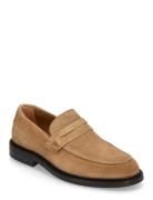 Selected Homme Slhcarter Suede Low Penny Loafer Beige