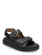 Tommy Hilfiger Leather Sporty Sandal Svart