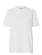 Selected Femme Slfrelax Colwoman Ss Mock Neck Tee Noos Vit