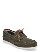 Tommy Hilfiger Th Boat Shoe Core Suede Khaki Green