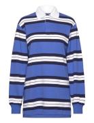 Monki Long-Sleeved Rugby Mini Dress Blå