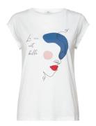 Coster Copenhagen Cc Heart Face T-Shirt - Cap Sleeve Vit