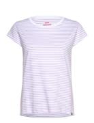 Mads Nørgaard Organic Jersey Stripe Teasy Tee Fav Lila