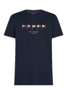 Tommy Hilfiger Hilfiger Multi Flags Tee Marinblå