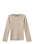 Sofie Schnoor Baby And Kids Petriciasy Pointelle Longsleeve Tee Beige