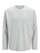 Jack & J S Jcodynamic Fabric Tee Ls Crew Neck Grå