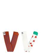 Mini Rodini Arrowed Heart 2-Pack Leggings Multi/patterned