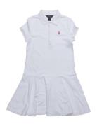 Ralph Lauren Kids Stretch Mesh Polo Dress Vit