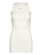 Calvin Klein Rib Sleeveless Dress Kräm