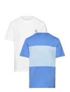 Calvin Klein Color Block 2-P T-Shirts Blå