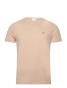 GANT Slim Shield V-Neck T-Shirt Beige