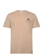 GANT Reg Archive Shield Emb Ss T-Shirt Beige