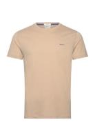 GANT Contrast Logo Ss T-Shirt Beige