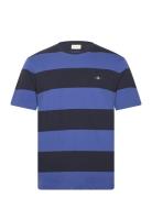 GANT Bar Stripe Ss T-Shirt Marinblå