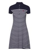 Polo Ralph Lauren Striped Stretch-Mesh Polo Shirtdress Marinblå