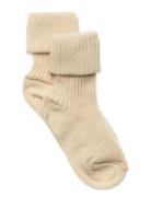 Mp Denmark Cotton Rib Baby Socks Beige