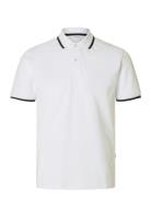 Selected Homme Slhslim-Atlas Sport Ss Polo Vit