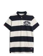 Superdry Vintage Athletic Jersey Polo Marinblå