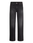 Monki Aimo Mid Straight Jeans Svart