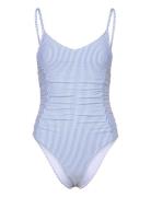 Becksöndergaard Striba Gathered Bea Swimsuit Blå