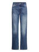 Monki Aimo Mid Straight Jeans Blå