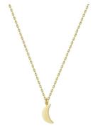 Bud To Rose Moon Necklace Gold Guld