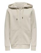 ONLY & SONS Osjceres Zip Thr. Hoodie Swt Noos Kräm