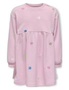 Kids Only Kmglavina Life L/S Ck Embdress Ub Swt Rosa