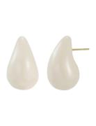 Bud To Rose Donna Drop Enamel Earring Ivory Guld