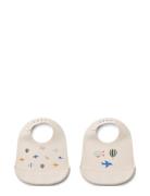 Liewood Tilda Printed Bib 2-Pack Kräm