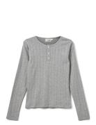 Sofie Schnoor Young Petriciasy Pointelle Longsleeve Tee Grå