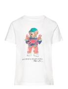 Ralph Lauren Kids Polo Bear Cotton Jersey Tee Vit